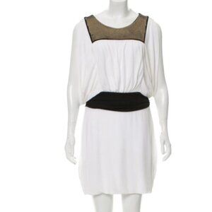 Cut25 by Yigal Azrouel Embellished Mini Cocktail Ivory Dress - Sz. Large